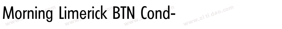 Morning Limerick BTN Cond字体转换